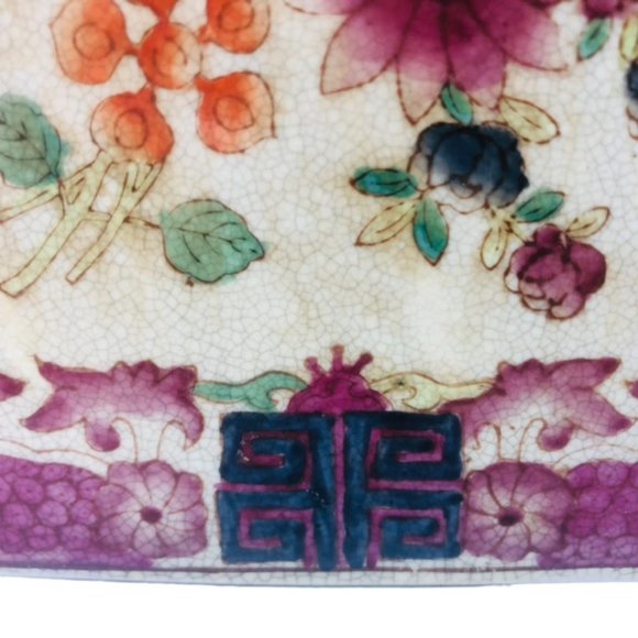 Antique Chinese Porcelain Tea Caddy/Ginger Jar Oriental Asian Crackled Finish - Picture 6 of 12